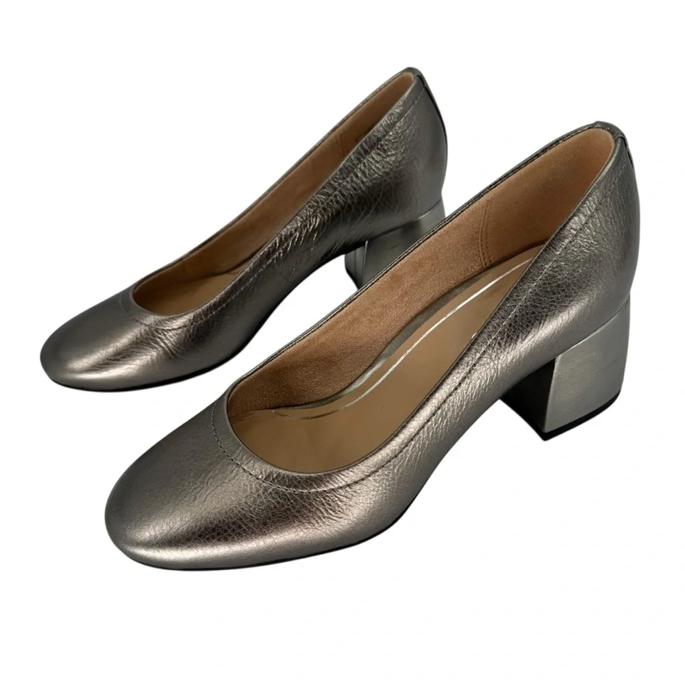 Women's Vionic Carmel Block Heel Silver Pewter 6 - Picture 3 of 7